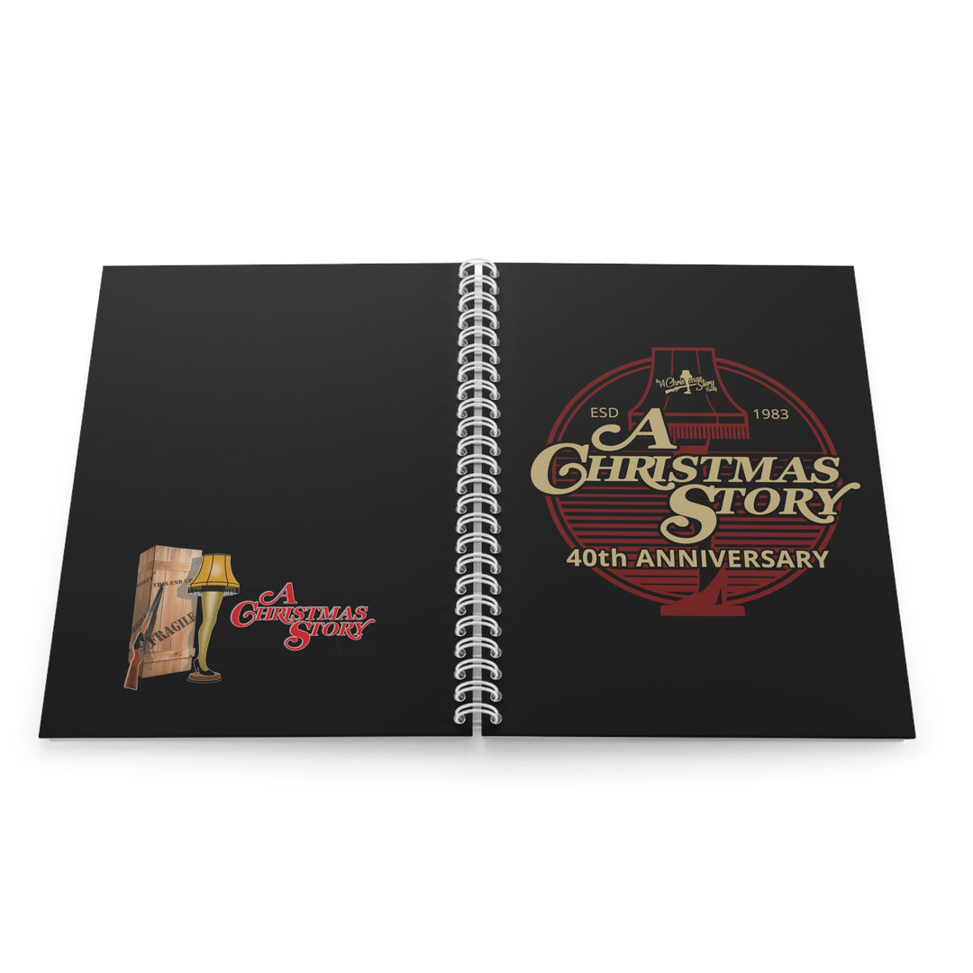 A Christmas Story "40th Anniversary Leg Lamp Background" Spiral Notebook Custom Design
