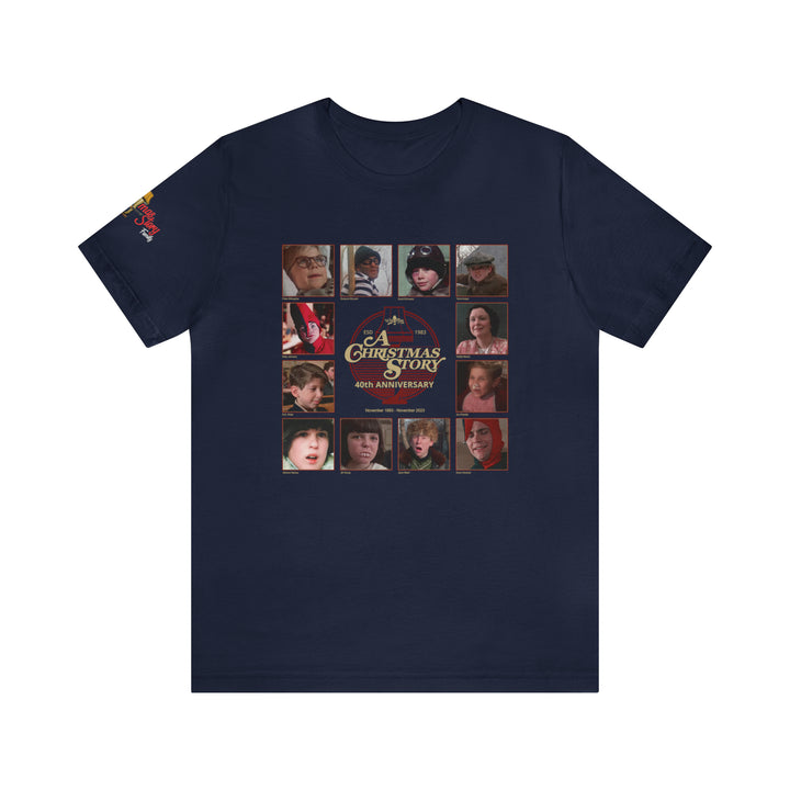 A Christmas Story "40th Anniversary Cast" Dual Seamed, Ribbed Cotton t-shirt