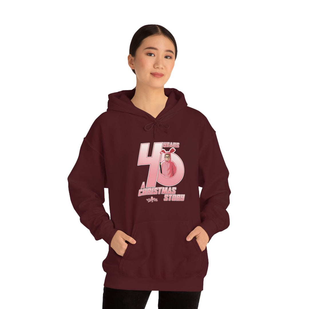 A Christmas Story "40th Anniversary Pink Nightmare Logo" Hooded Sweatshirt