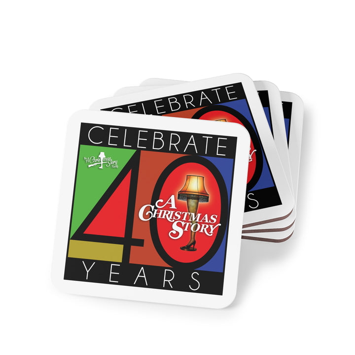 A Christmas Story "40th Anniversary Leg Lamp Stained Glass" Coasters