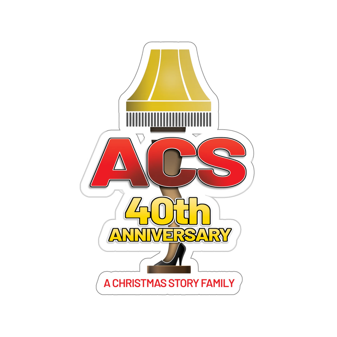 A Christmas Story "40th Anniversary Leg Lamp Logo" Kiss-Cut Stickers