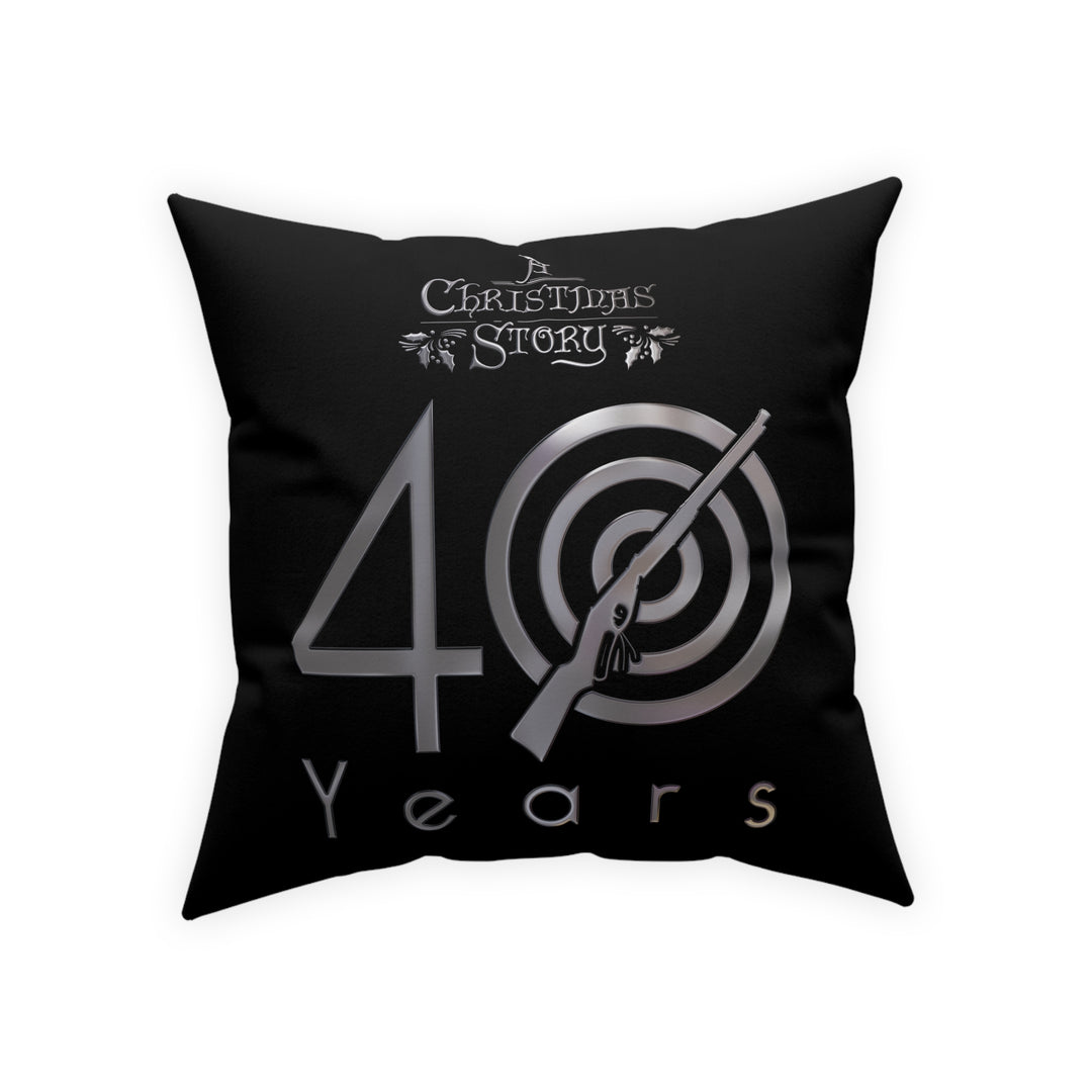A Christmas Story "4oth Anniversary Silver Bullseye" Broadcloth Pillow