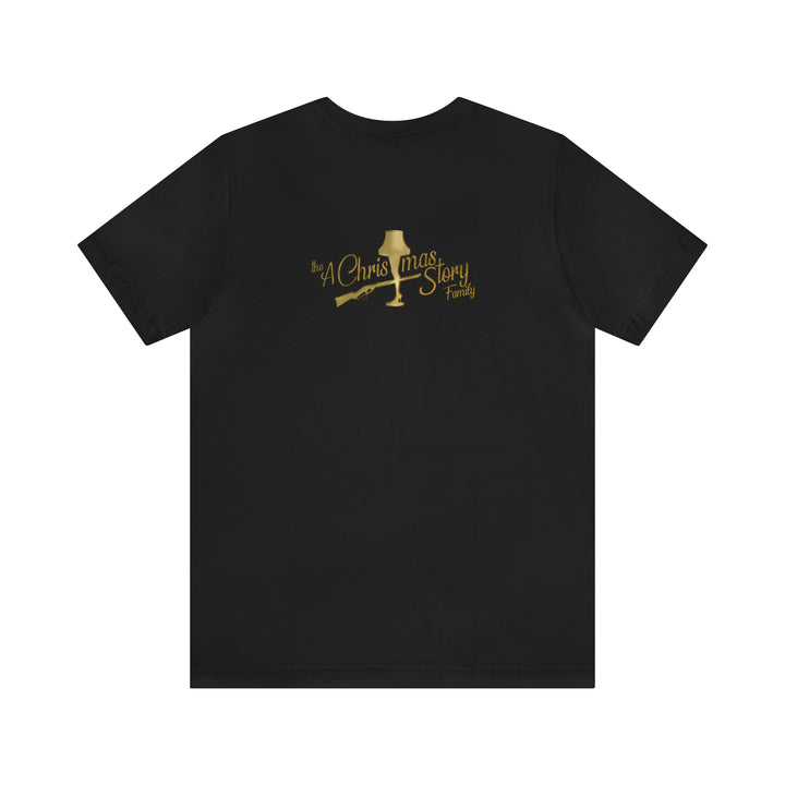 A Christmas Story "Inner Circle Gold 40th Anniversary BB Gun Logo" Dual Seamed, Ribbed Cotton t-shirt