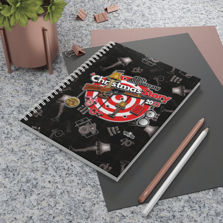 A Christmas Story "40th Anniversary Hanging Icon" Spiral Notebook Custom Design