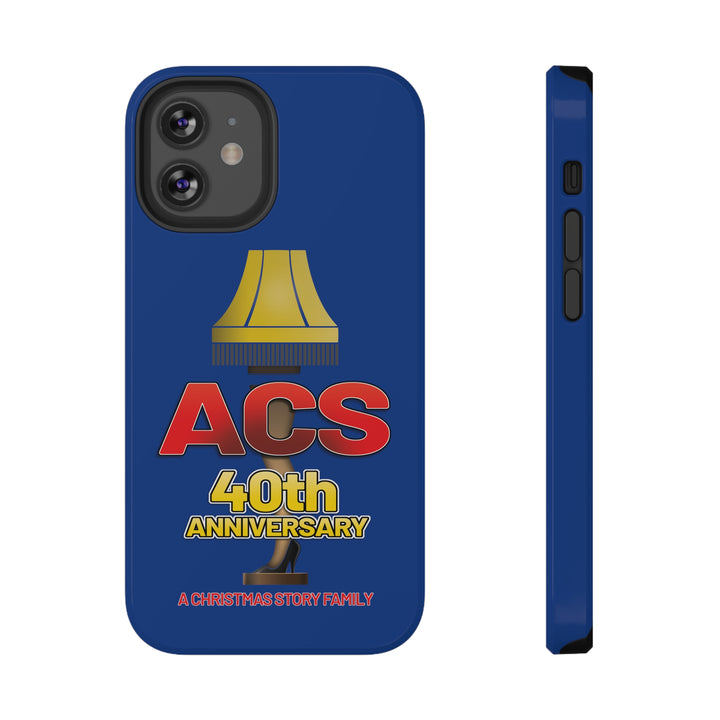 A Christmas Story Family "40th Anniversary Leg Lamp Logo" Blue Impact-Resistant Cases