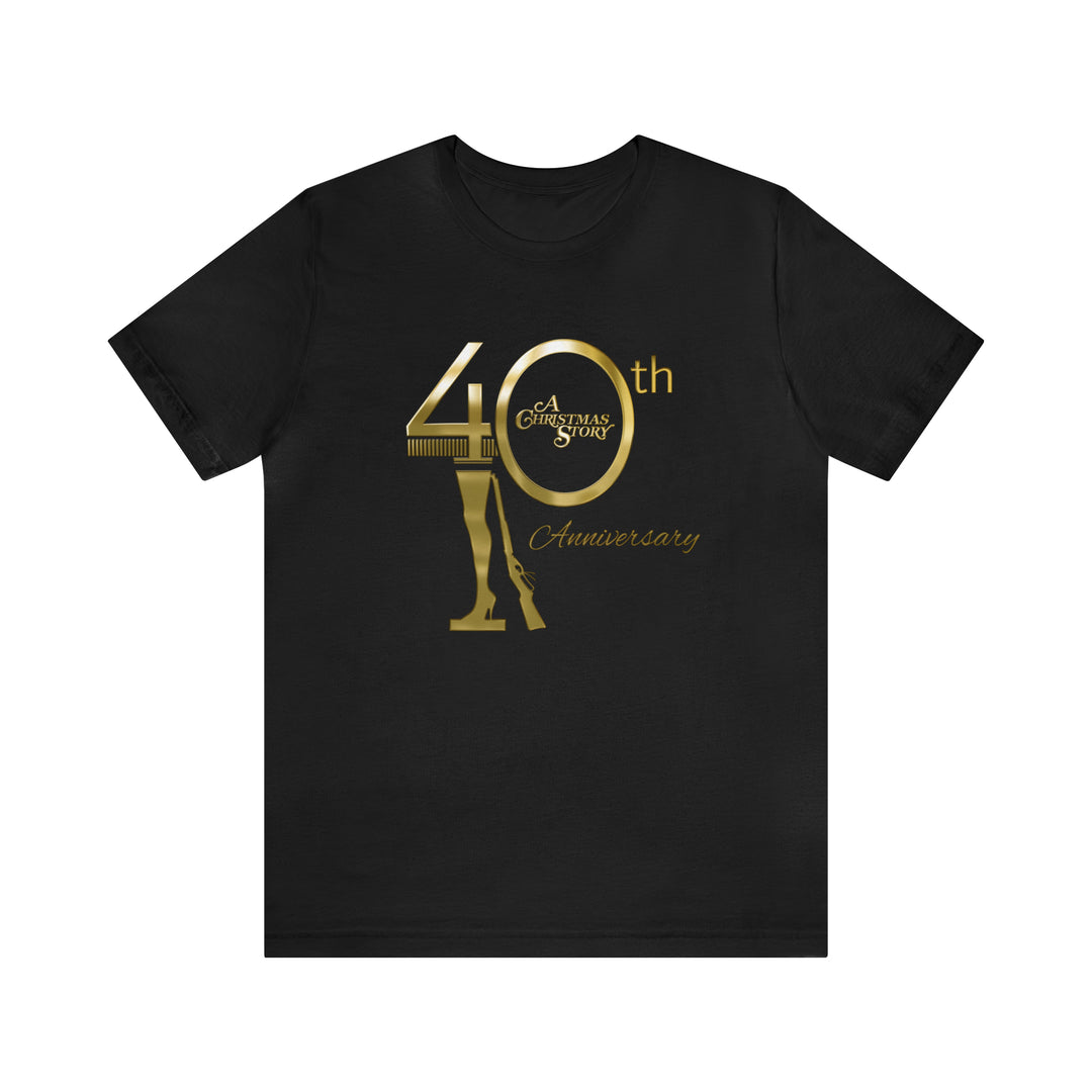A Christmas Story "Inner Circle Gold 40th Anniversary Logo" Dual Seamed, Ribbed Cotton t-shirt