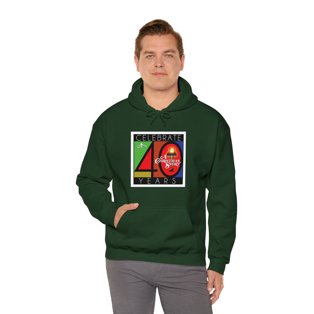 A Christmas Story "40th Anniversary Leg Lamp Stained Glass" Hooded Sweatshirt