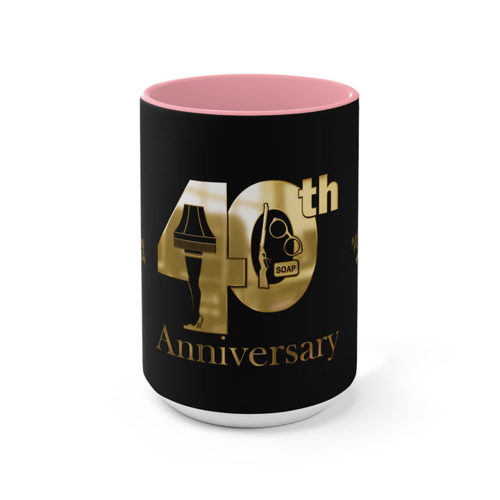 A Christmas Story "Inner Circle Gold 40th Anniversary Icons Logo" Accent Mug