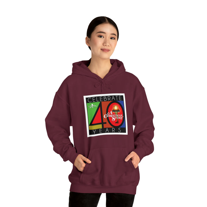 A Christmas Story "40th Anniversary Leg Lamp Stained Glass" Hooded Sweatshirt