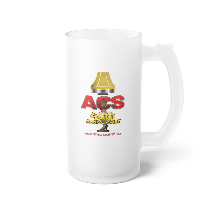 A Christmas Story "40th Anniversary Leg Lamp Logo" Frosted Glass Beer Mug
