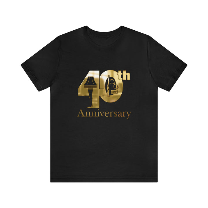 A Christmas Story "Inner Circle Gold 40th Anniversary Icons Logo" Dual Seamed, Ribbed Cotton t-shirt