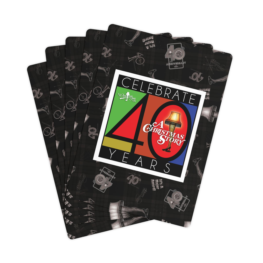 A Christmas Story "40th Anniversary Leg Lamp Stained Glass" Poker Cards