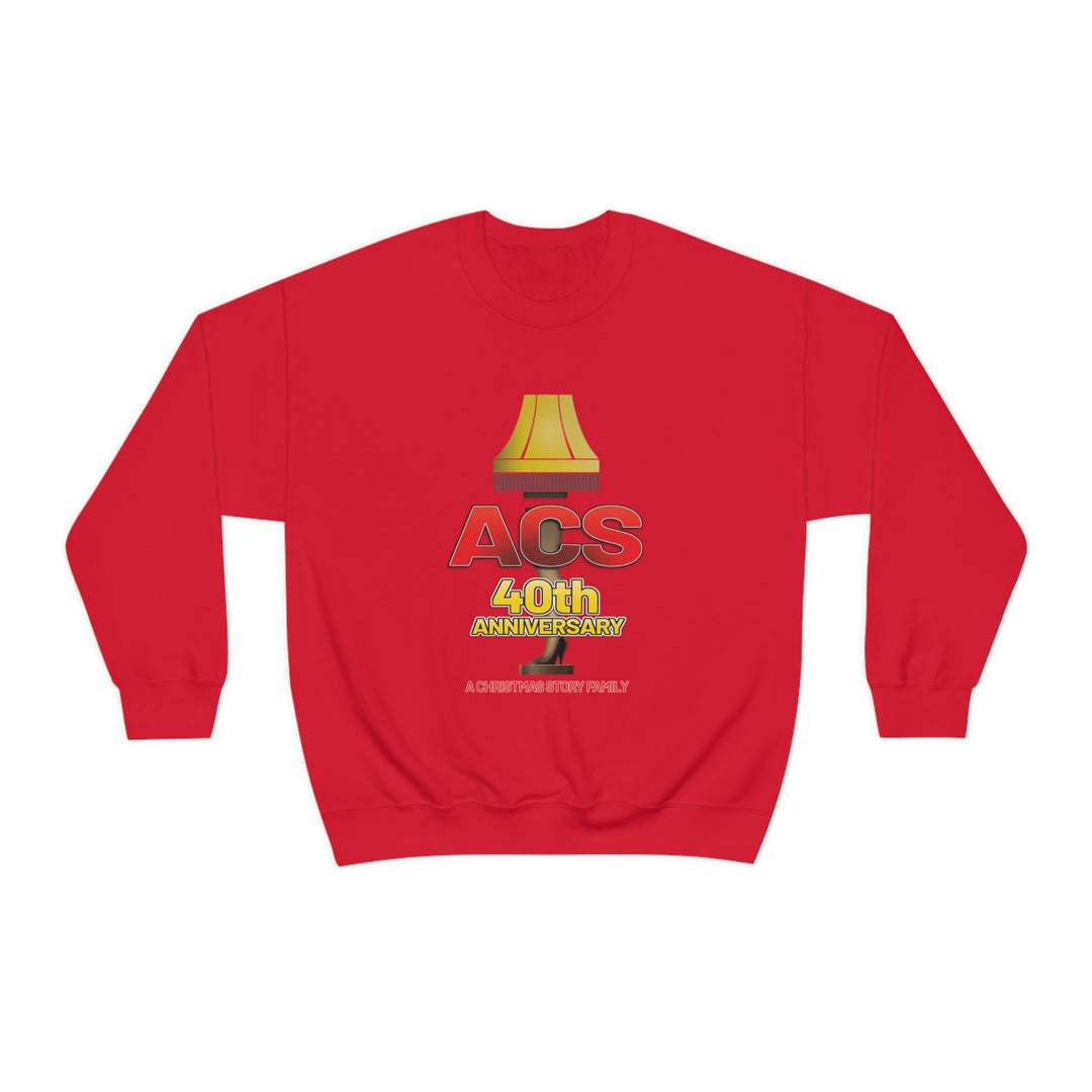 A Christmas Story "40th Anniversary Leg Lamp Logo" Unisex Heavy Blend™ Crewneck Sweatshirt