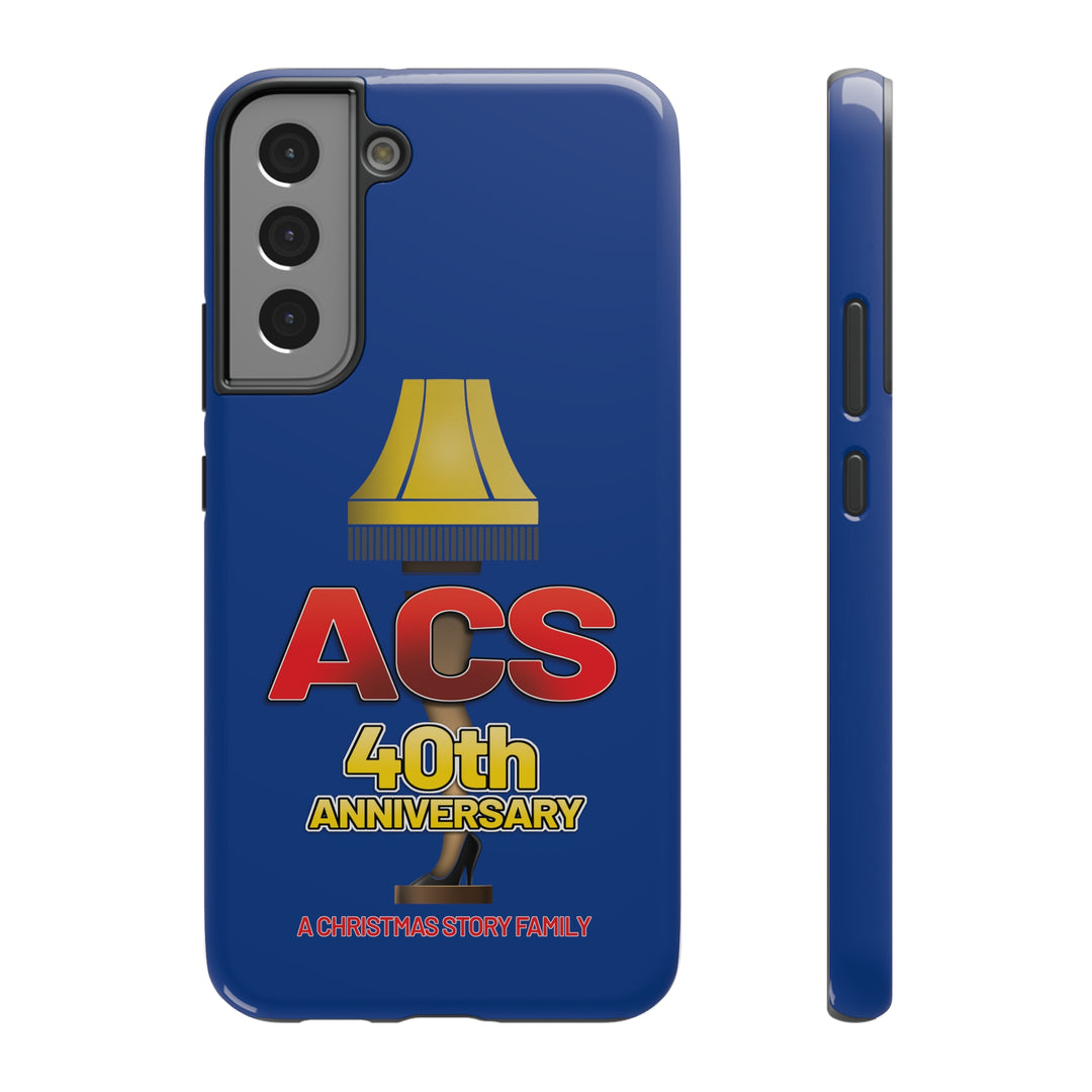 A Christmas Story Family "40th Anniversary Leg Lamp Logo" Blue Impact-Resistant Cases