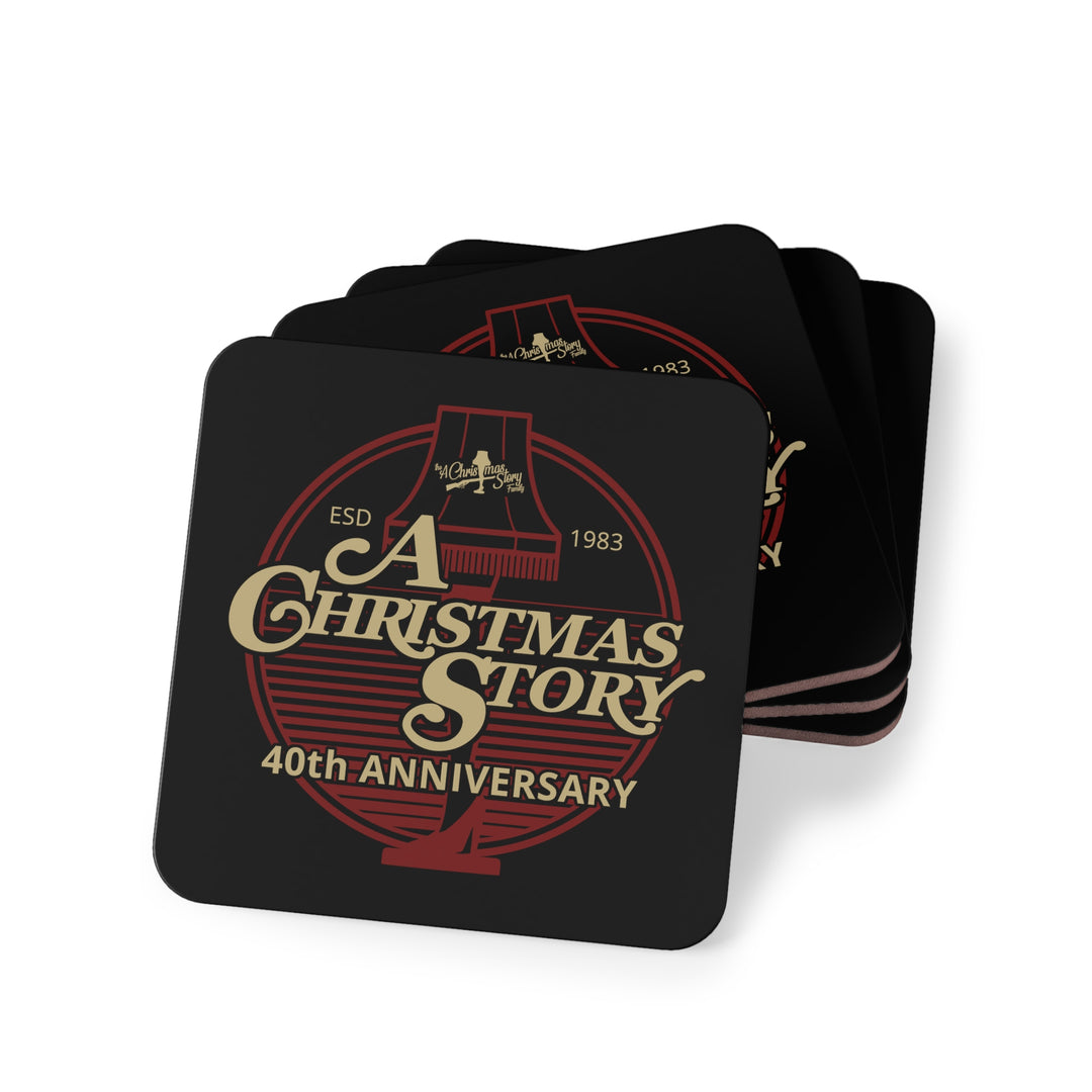 A Christmas Story "40th Anniversary Leg Lamp Background" Coasters