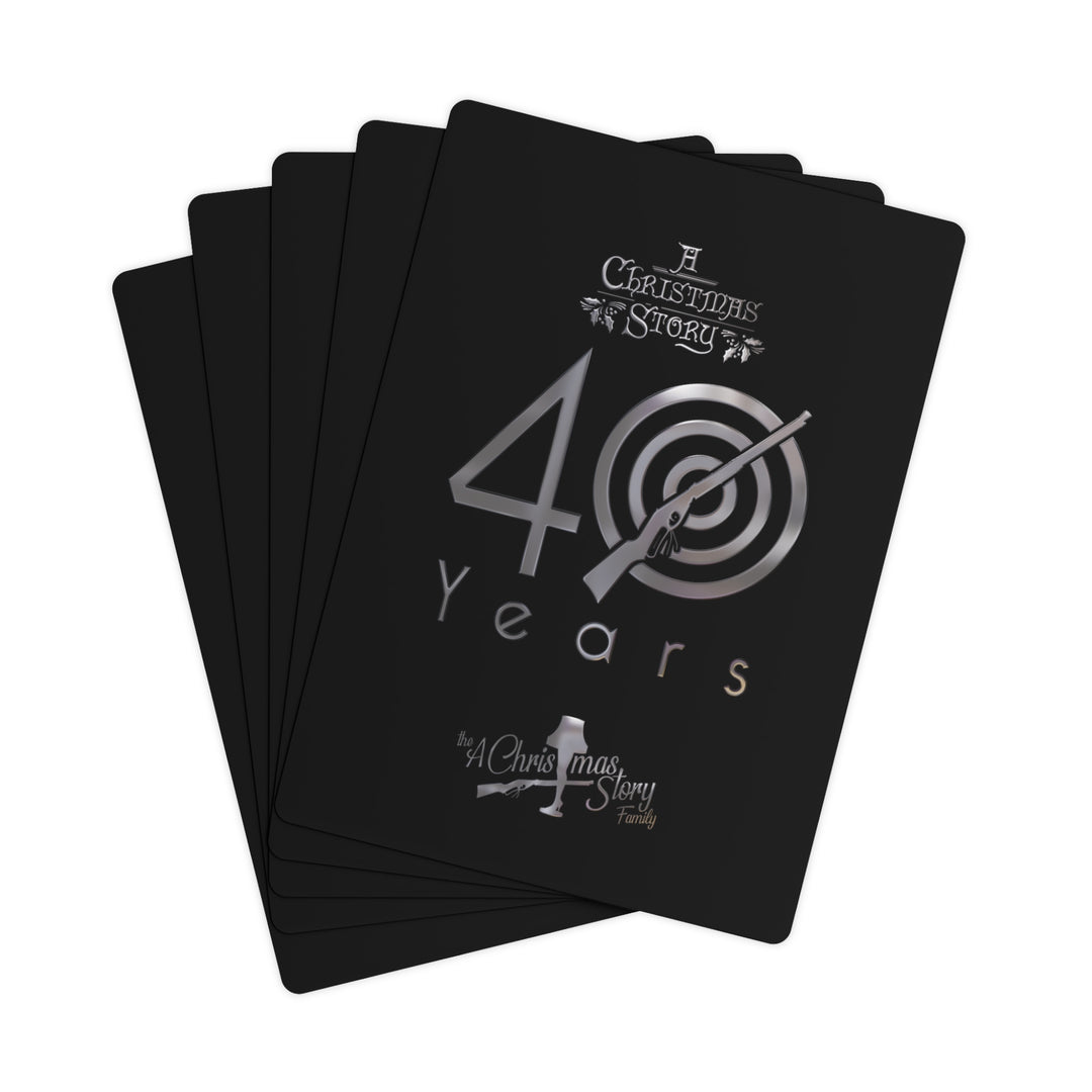 A Christmas Story "40th Anniversary Silver Bullseye" Poker Cards