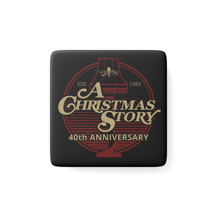 A Christmas Story "40th Anniversary Leg Lamp Background" Porcelain Magnet
