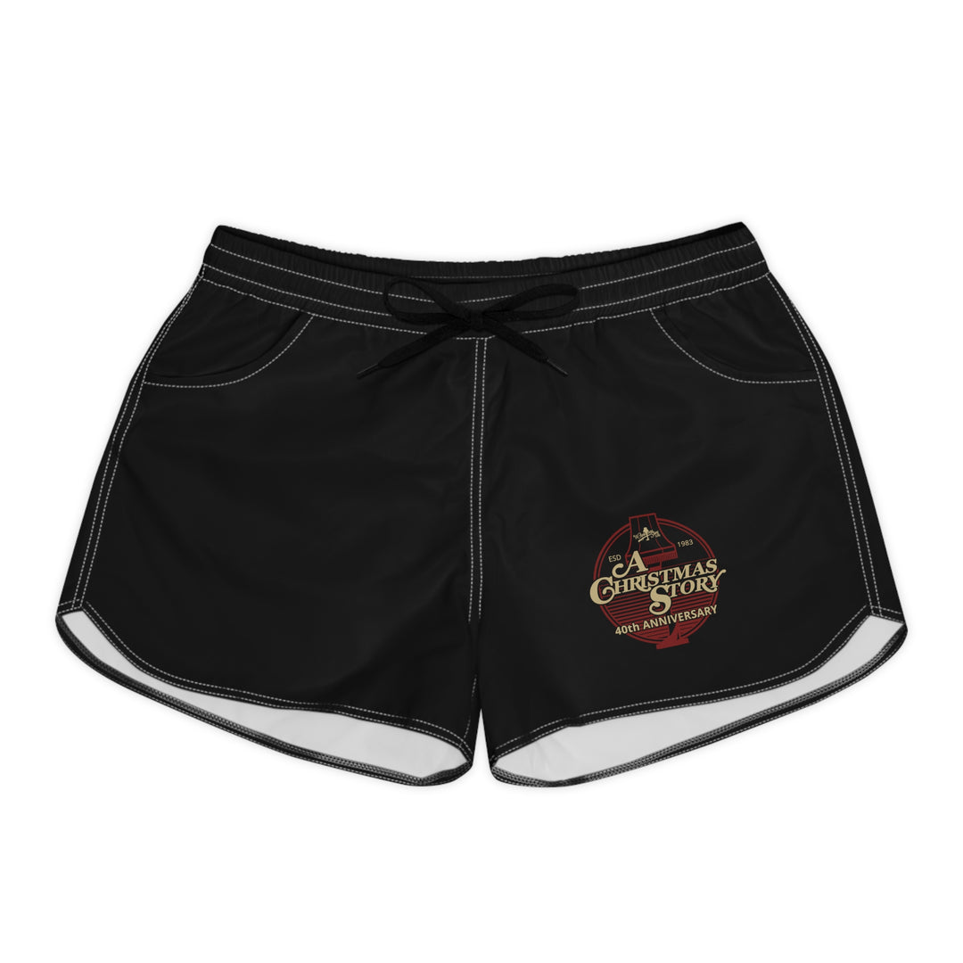 A Christmas Story "40th Anniversary Leg Lamp Background" Women's Casual Shorts (AOP)