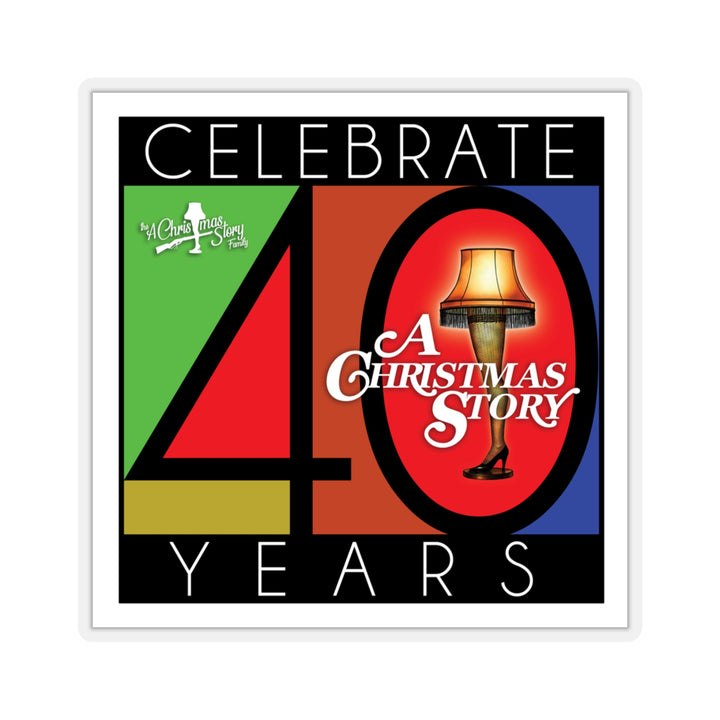 A Christmas Story "40th Anniversary Leg Lamp Stained Glass" Kiss-Cut Stickers