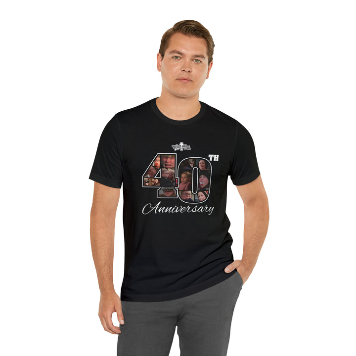 A Christmas Story "40th Anniversary Cast Collage" Dual Seamed, Ribbed Cotton t-shirt