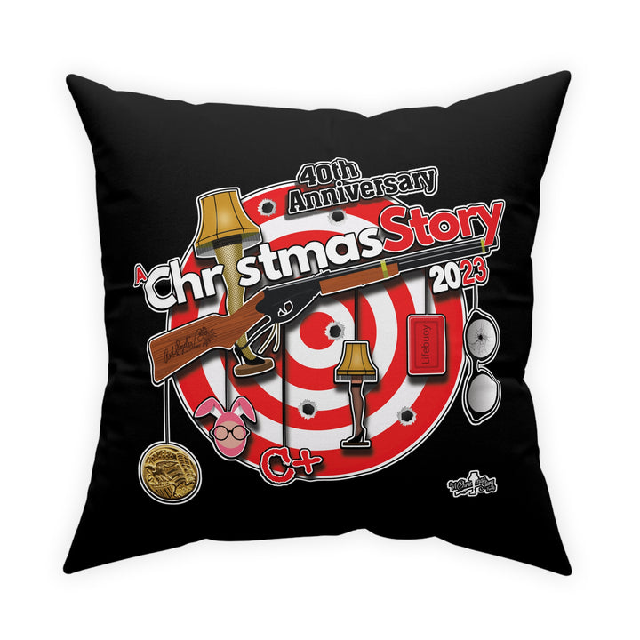 A Christmas Story "40th Anniversary Hanging Icons" Broadcloth Pillow