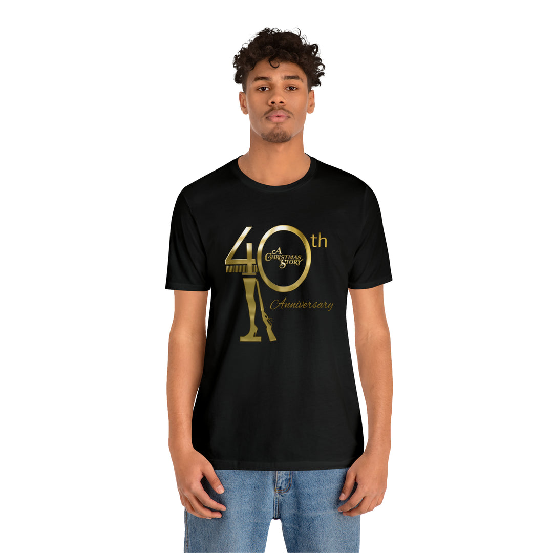 A Christmas Story "Inner Circle Gold 40th Anniversary Logo" Dual Seamed, Ribbed Cotton t-shirt