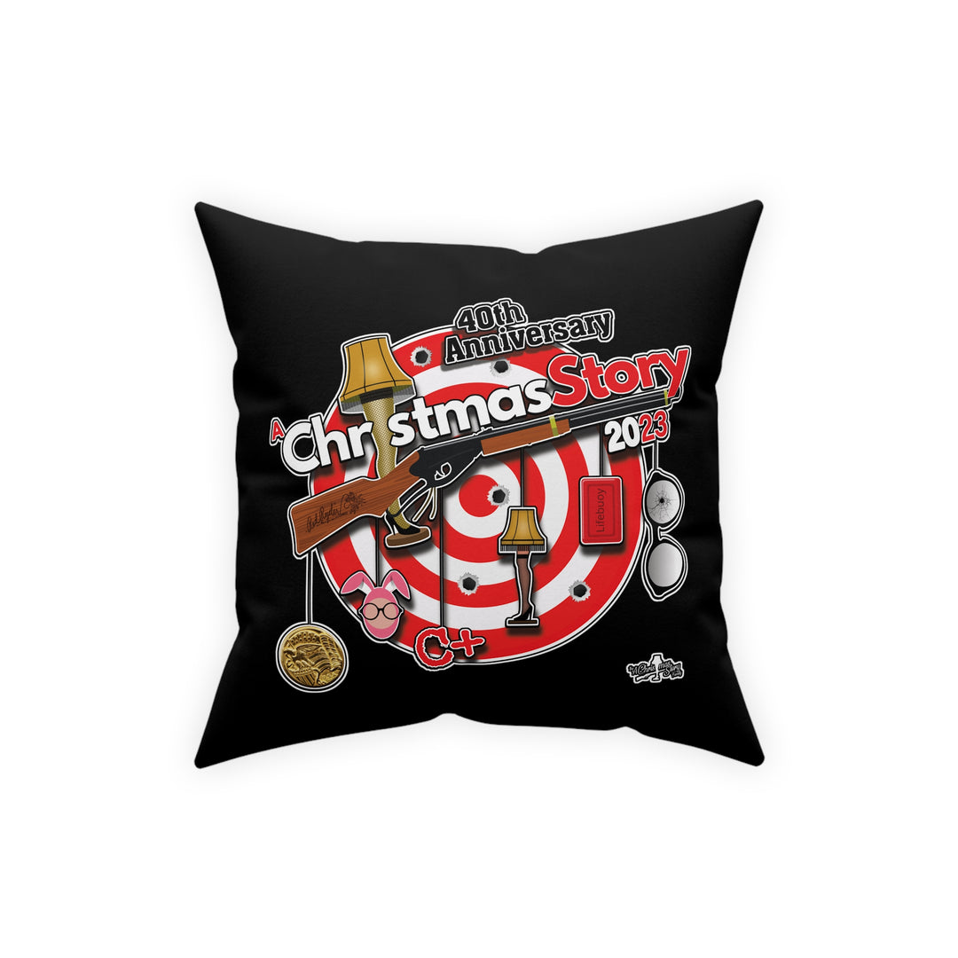 A Christmas Story "40th Anniversary Hanging Icons" Broadcloth Pillow