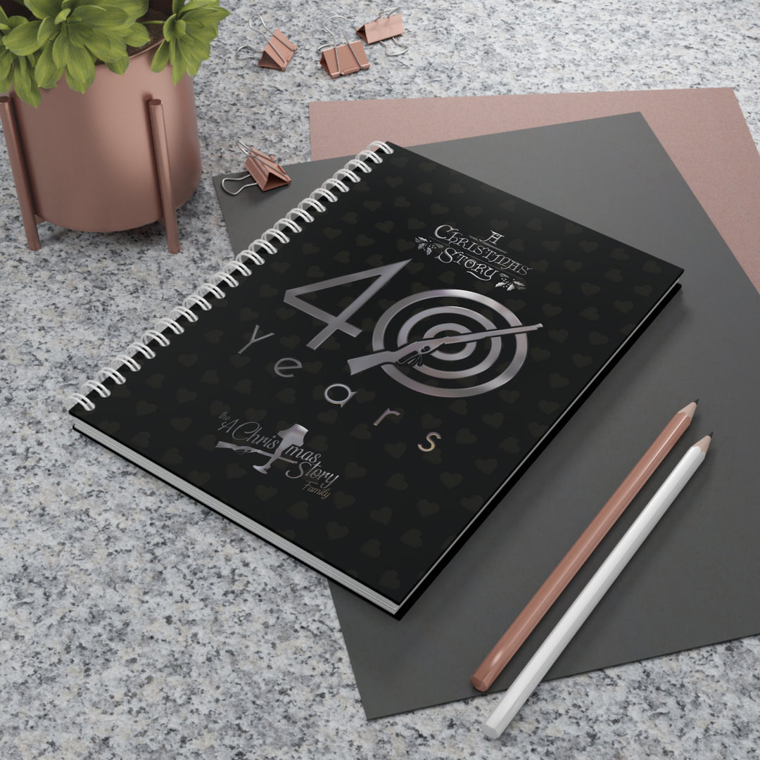 A Christmas Story "40th Anniversary Silver Bullseye" Spiral Notebook Custom Design