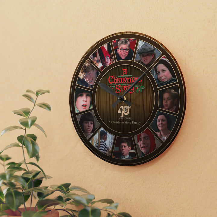 A Christmas Story "40th Anniversary Cast" Round Acrylic Wall Clock
