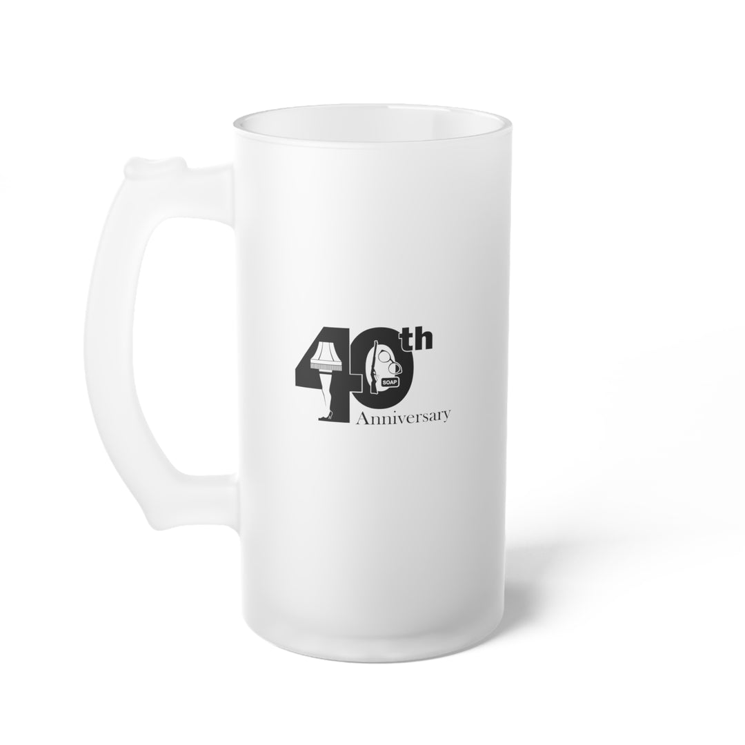 A Christmas Story "40th Anniversary Hanging Icons" Frosted Glass Beer Mug