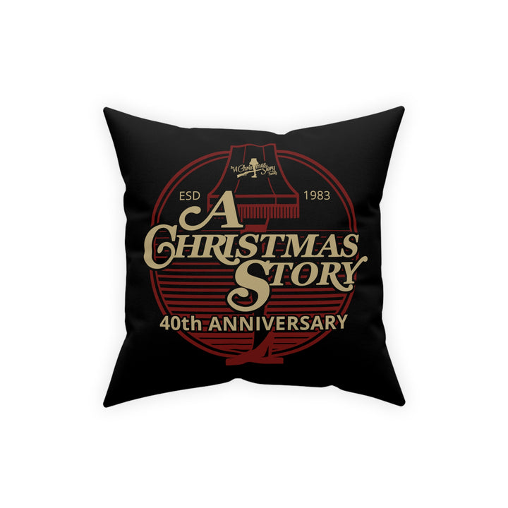 A Christmas Story "40th Anniversary Leg Lamp Background" Broadcloth Pillow