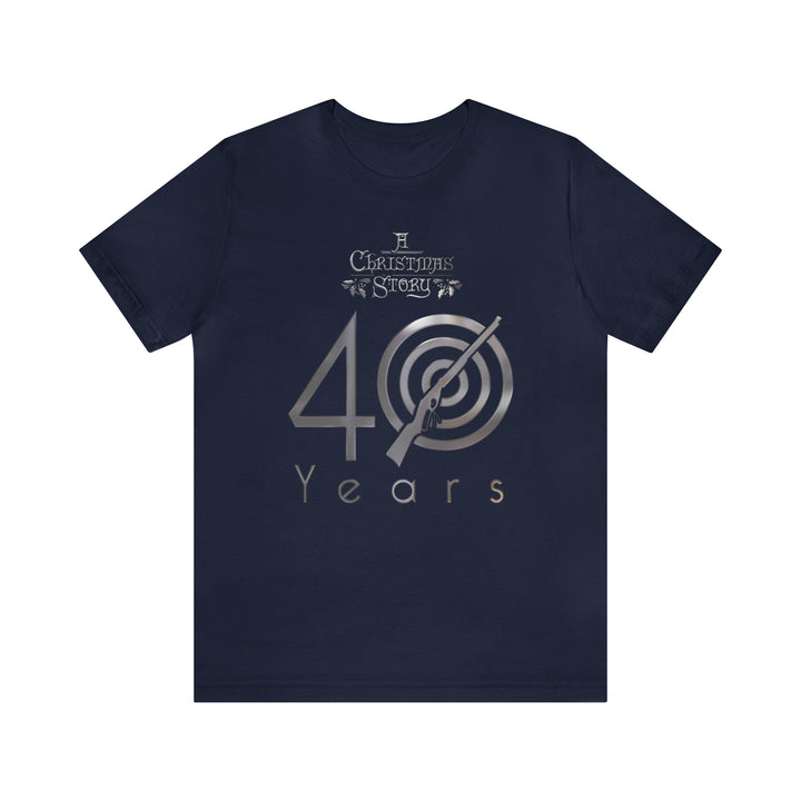 A Christmas Story "40th Anniversary Silver Bullseye" Dual Seamed, Ribbed Cotton t-shirt