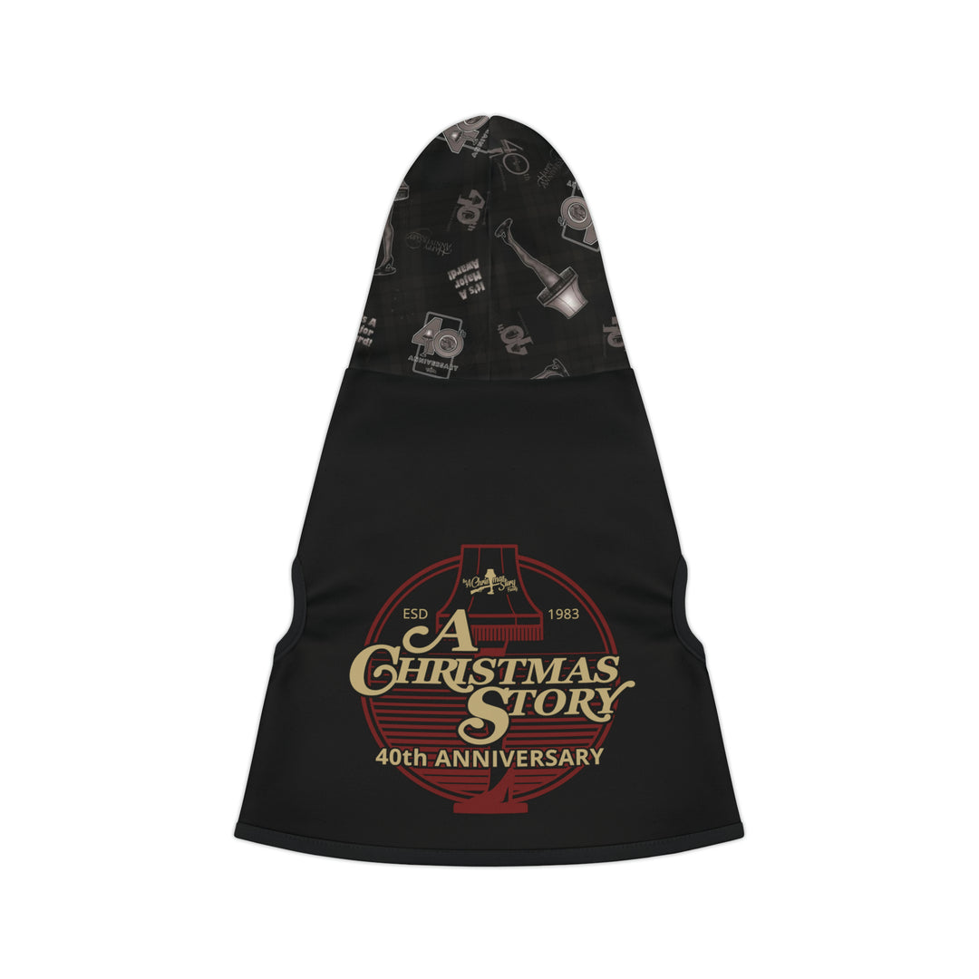 A Christmas Story "40th Anniversary Leg Lamp Background" Pet Hoodie