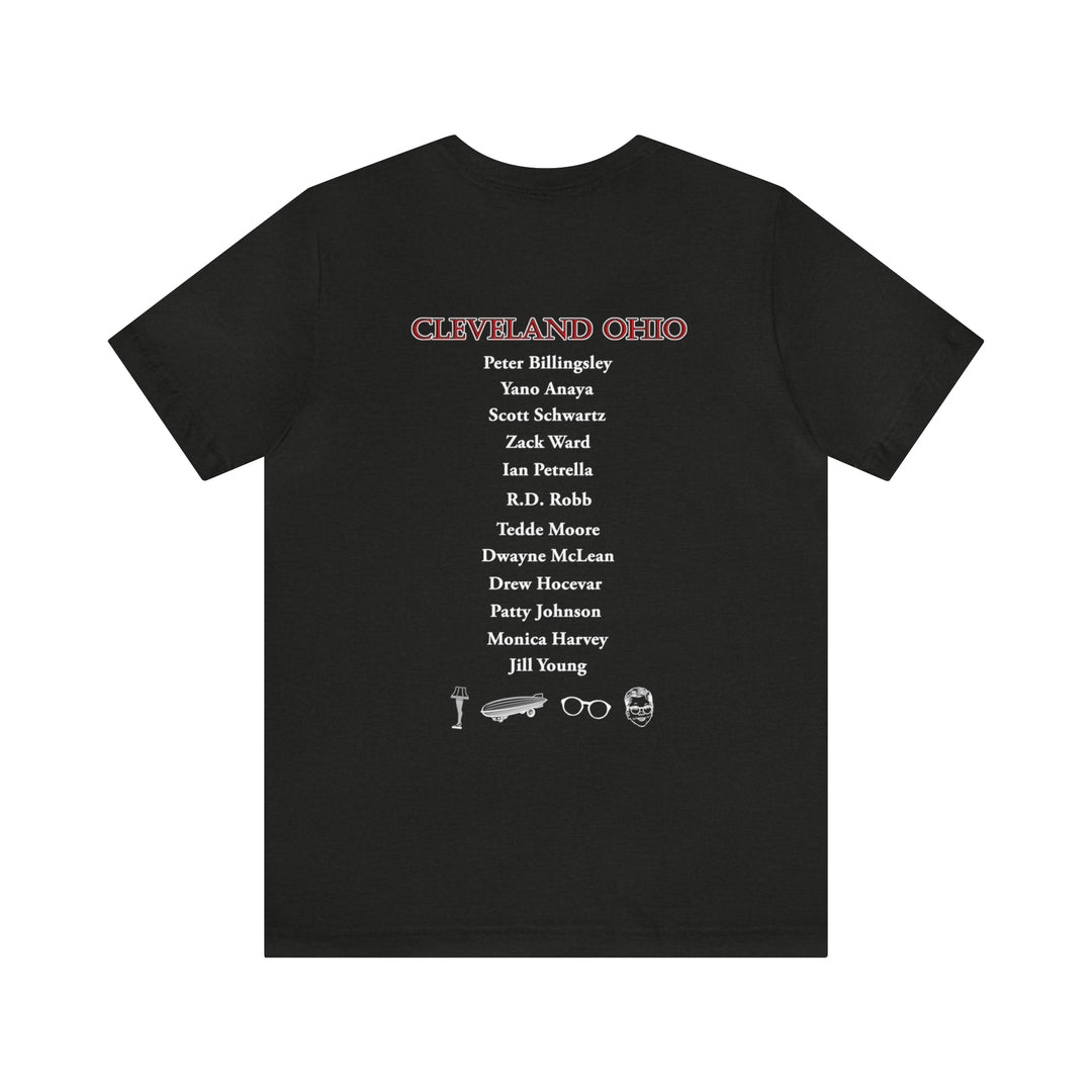 A Christmas Story "40th Anniversary Collage Cast Members" Dual Seamed, Ribbed Cotton t-shirt