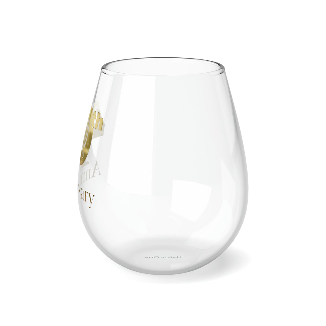 A Christmas Story "40th Anniversary Gold Bullseye" Stemless Wine Glass, 11.75oz