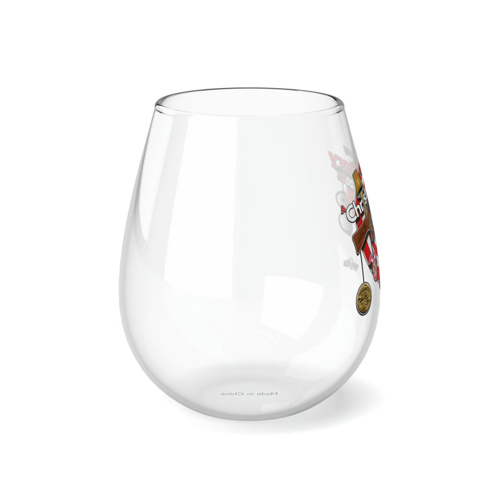 A Christmas Story "40th Anniversary Hanging Icons" Stemless Wine Glass, 11.75oz