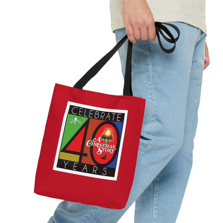 A Christmas Story "40th Anniversary Leg Lamp Stained Glass" AOP Tote Bag