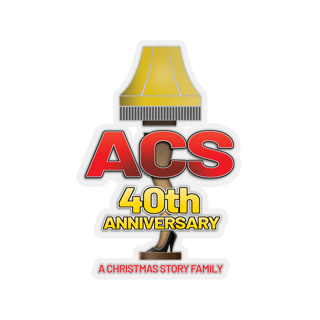 A Christmas Story "40th Anniversary Leg Lamp Logo" Kiss-Cut Stickers