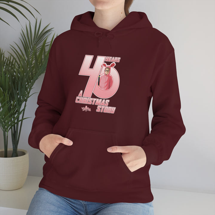 A Christmas Story "40th Anniversary Pink Nightmare Logo" Hooded Sweatshirt