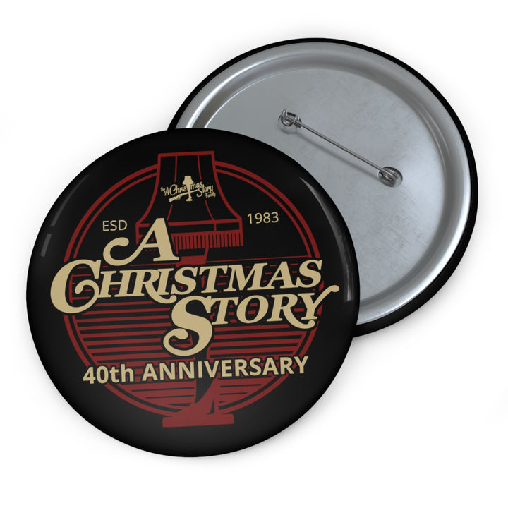 A Christmas Story "40th Anniversary Leg Lamp Background" Pin Buttons