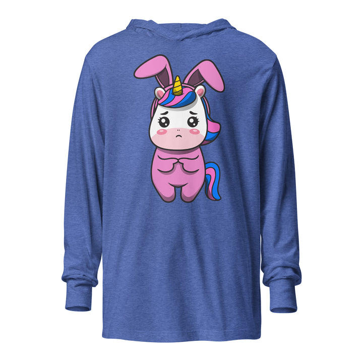 🦄 Unicorn Bunny-Inspired Hooded Long-Sleeve Tee - A Christmas Story Delight! 🦄 (Unisex)