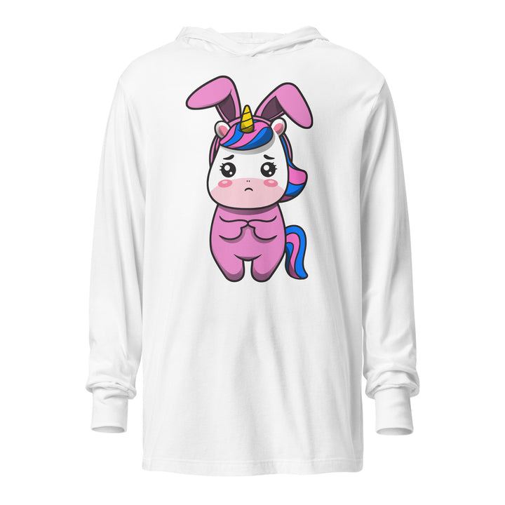 🦄 Unicorn Bunny-Inspired Hooded Long-Sleeve Tee - A Christmas Story Delight! 🦄 (Unisex)