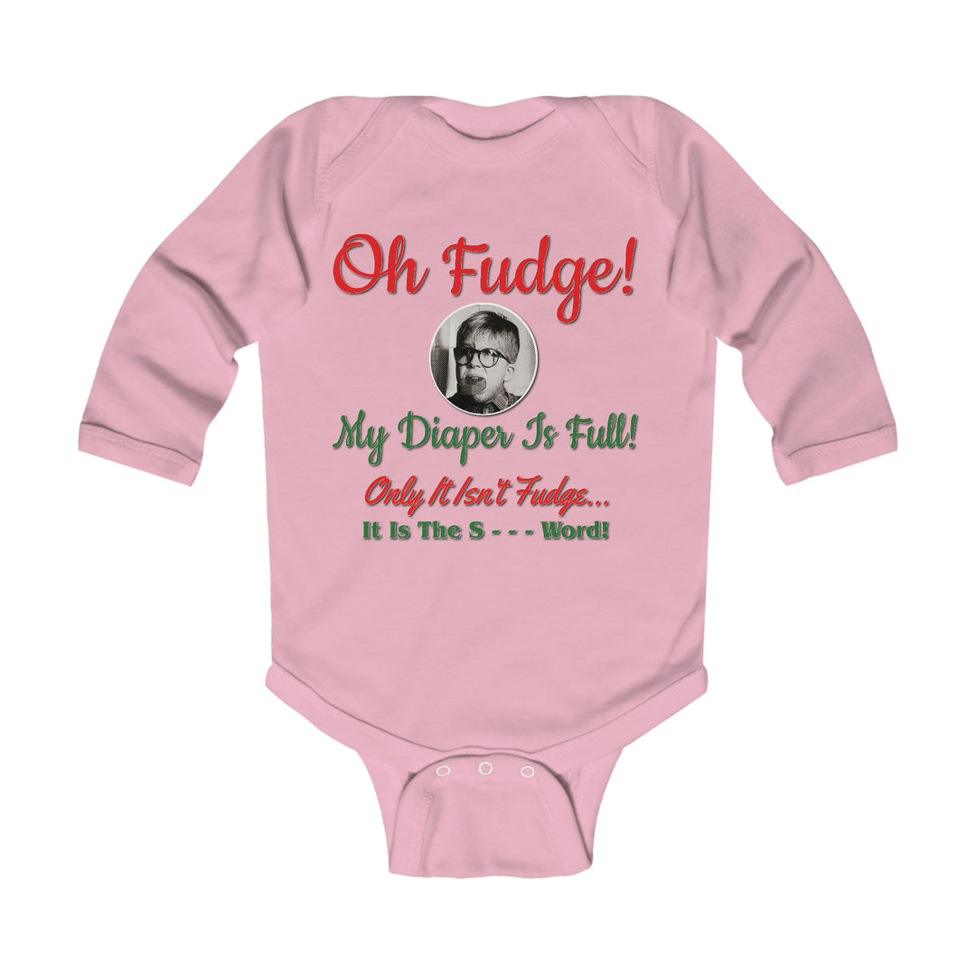 A Christmas Story "Oh Fudge" Infant Long Sleeve Bodysuit