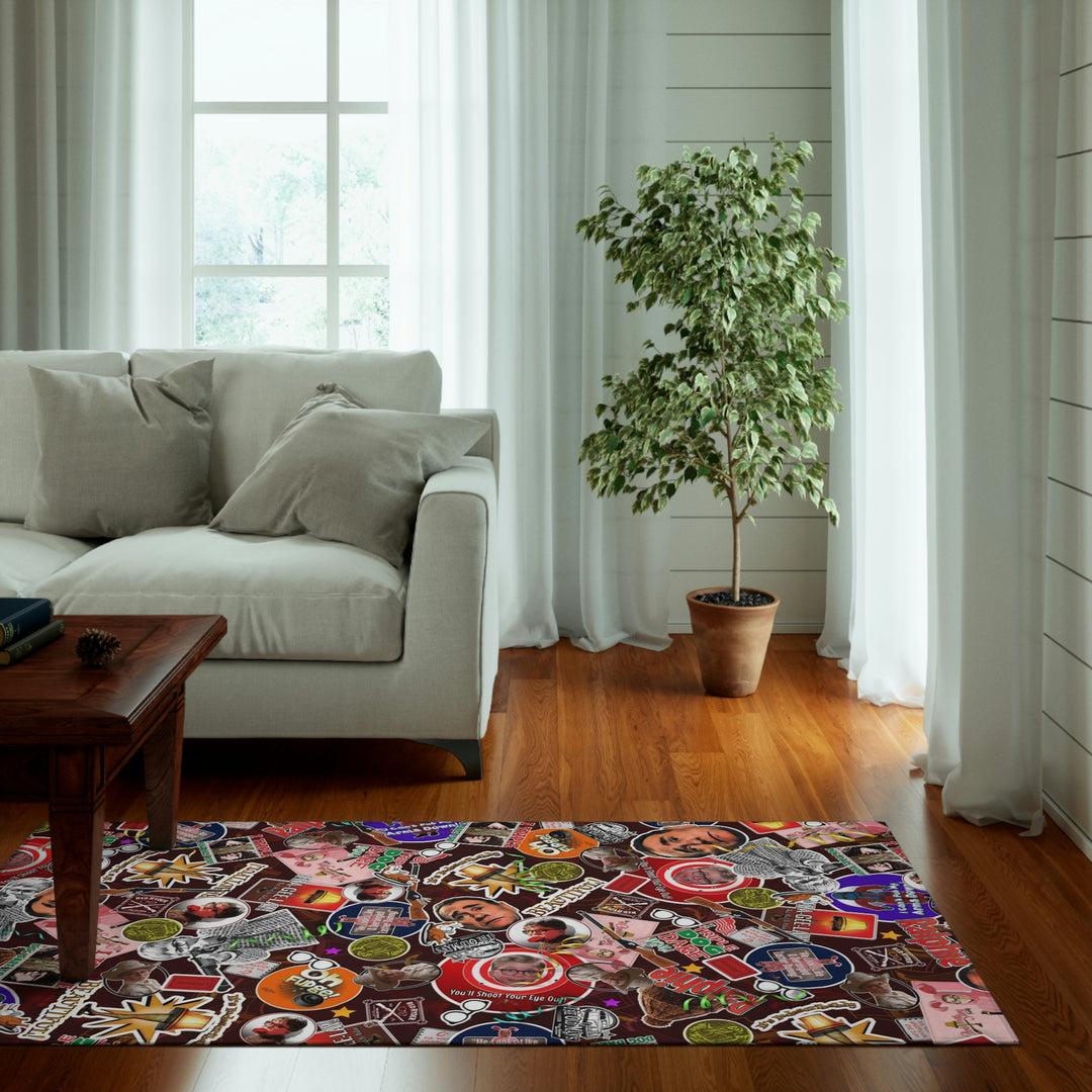 A Christmas Story "Surprise Collage" Silky-Soft Cozy Dornier Rug