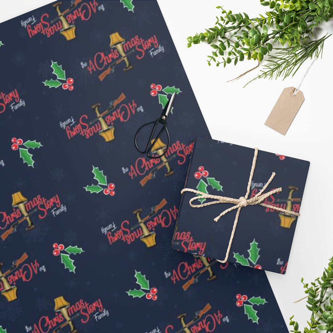 A  Christmas Story "Family Is Everything" Holiday Gift Wrapping Paper, Two Sizes