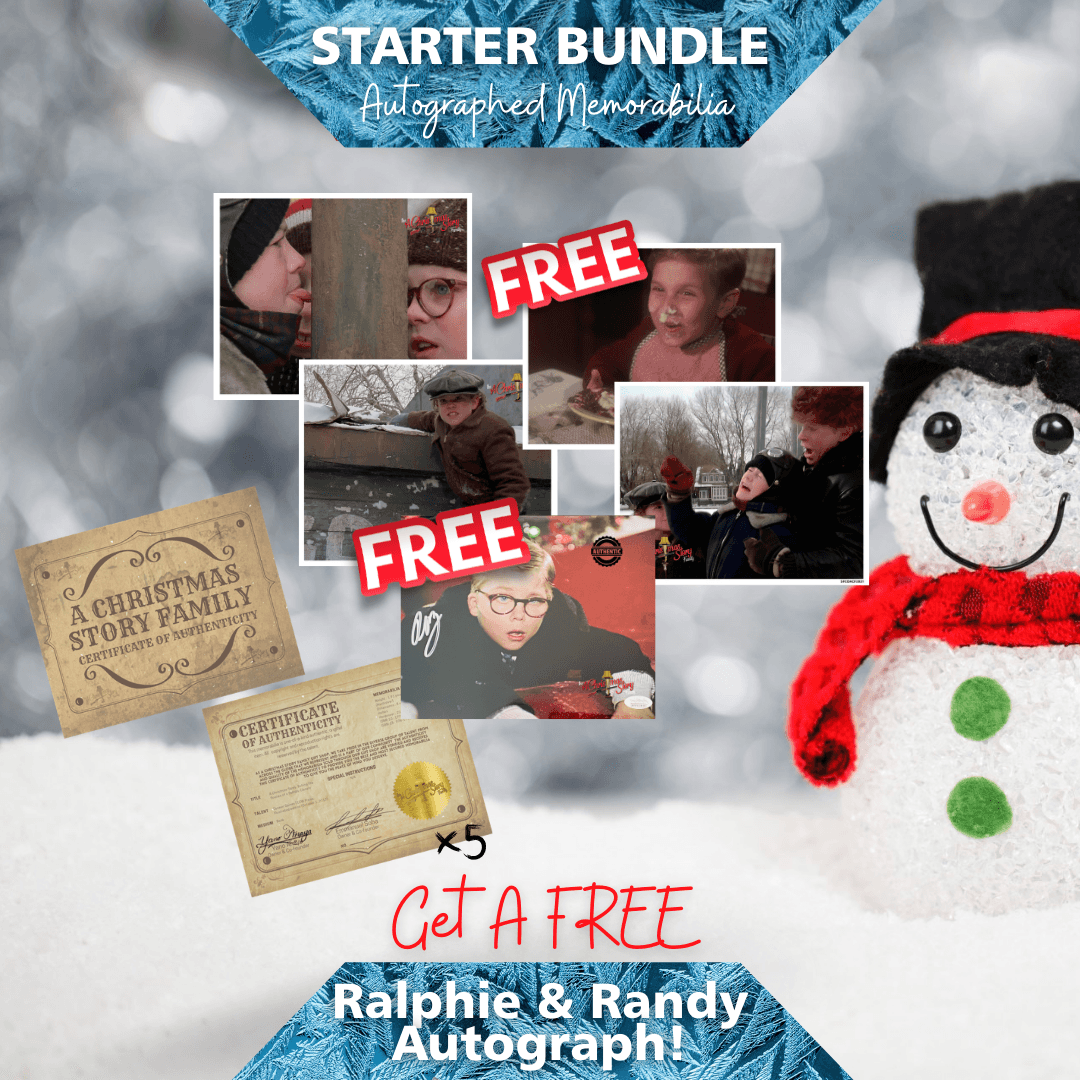 STARTER | A Christmas Story Autograph Memorabilia Bundle | Get a Free Ralphie & Randy Autograph