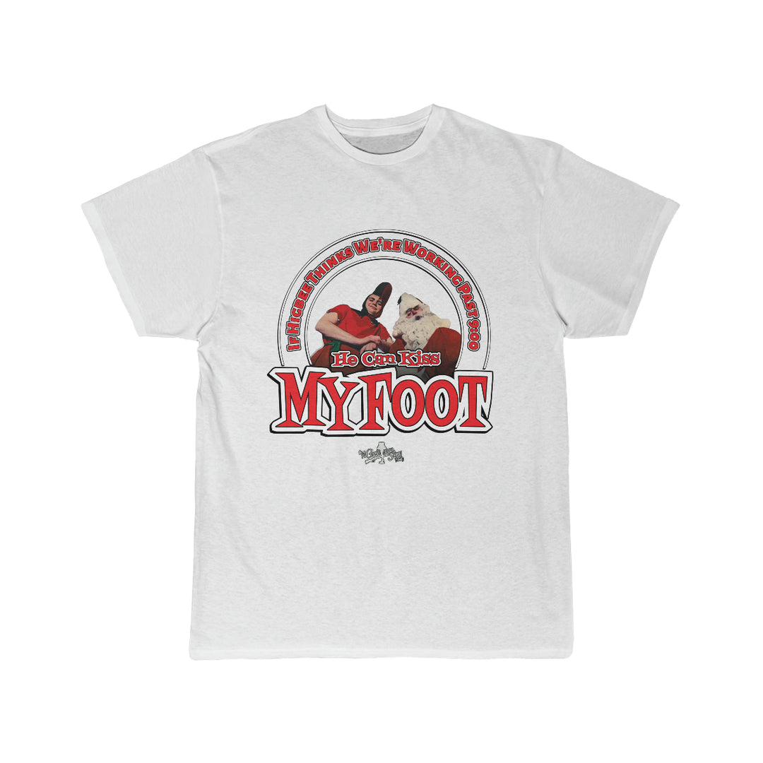 A Christmas Story "He Can Kiss My Foot" Men's Short Sleeve Tee, Relaxed Fit