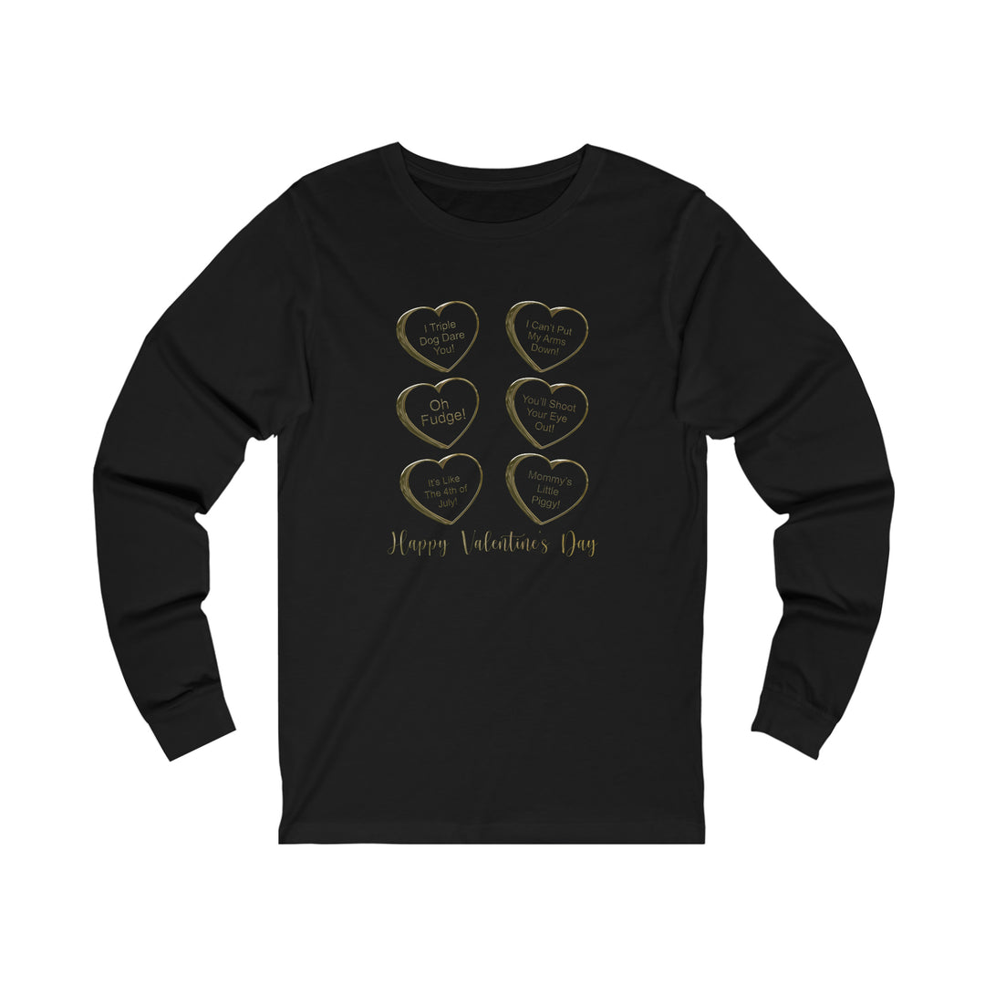 A Christmas Story "Inner Circle VIP Valentine's Day Candy Hearts" Unisex Jersey Long Sleeve Tee