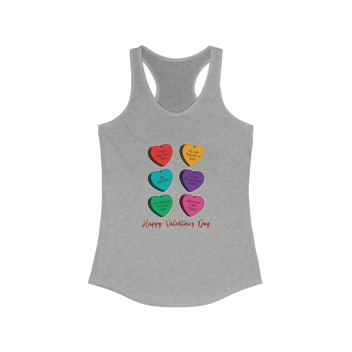 A Christmas Story "Valentine's Day Candy Hearts" Women's Heart-Stopping Racerback Tank