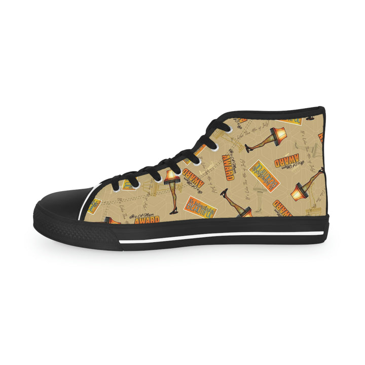 A Christmas Story "Leg Lamp Collage" Men's High Top Sneakers